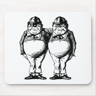 Tweedle Dee and Tweedle Dum Inked Mouse Mat