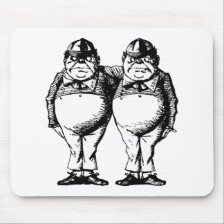 Tweedle Dee and Tweedle Dum Inked Mouse Mat