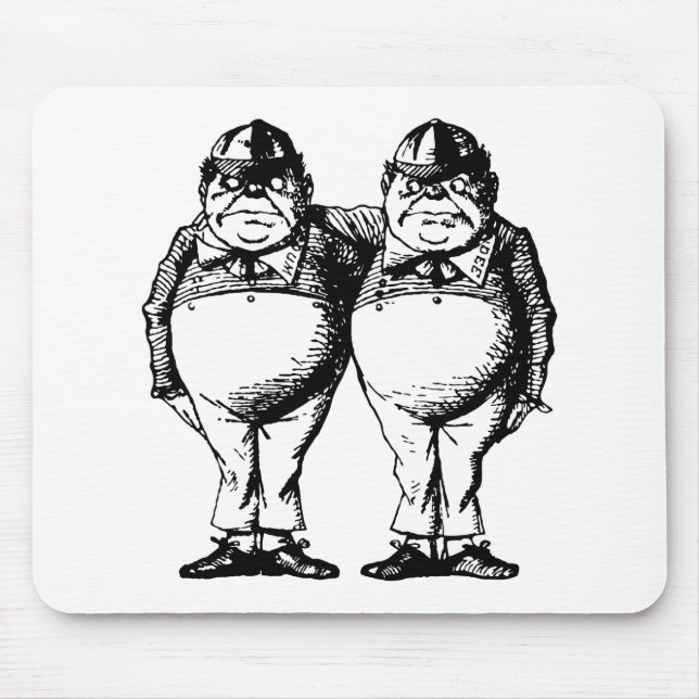 Tweedle Dee and Tweedle Dum Inked Mouse Mat (Front)