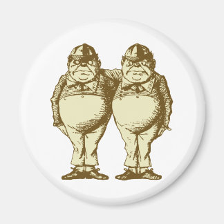Tweedle Dee and Tweedle Dum Inked Sepia Magnet