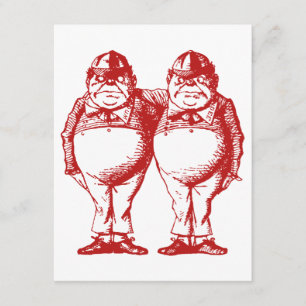 Tweedle Dee and Tweedle Dum Red Prom Bid Invitation