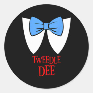 Tweedle Dee Costume Halloween Fairytale Character Classic Round Sticker
