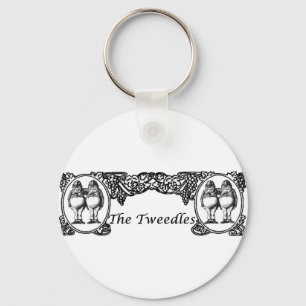 Tweedle Dee & Tweedle Dum Vintage Frame Key Ring