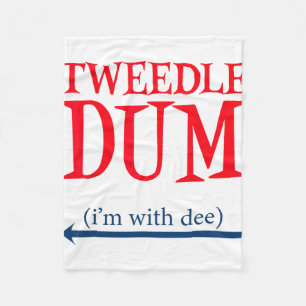 Tweedle Dum I'm With Dee - Lazy Couple Halloween C Fleece Blanket