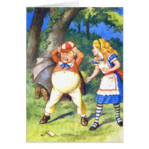 TWEEDLE DUM LOSES IT IN FRONT OF ALICE