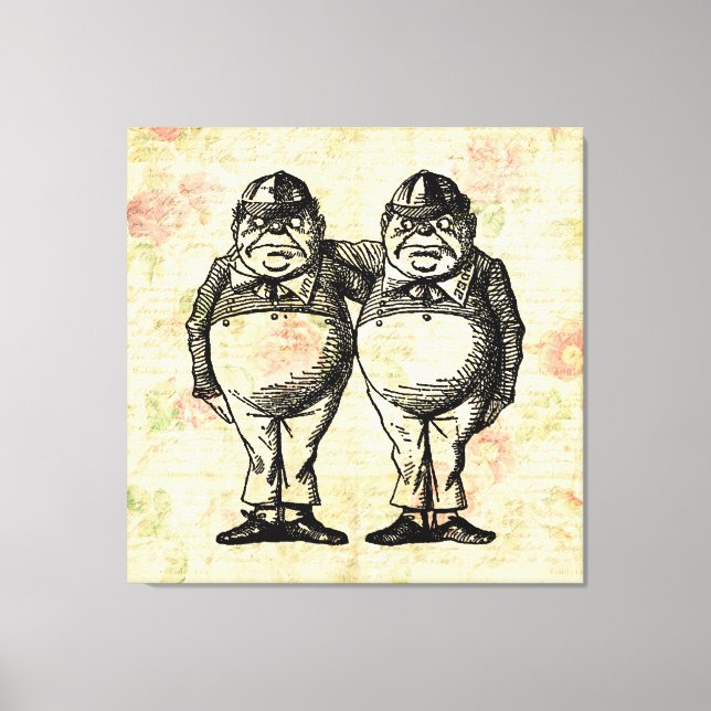 Tweedledee and Tweedledum Alice in Wonderland Canvas Print (Front)