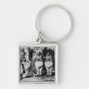 Tweedledum and Tweedledee Key Ring