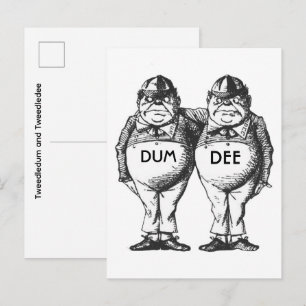 Tweedledum and Tweedledee Postcard