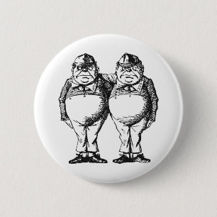 Tweedledum & Tweedledee 6 Cm Round Badge