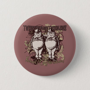 Tweedledum & Tweedledee Carnivale Style 6 Cm Round Badge