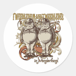 Tweedledum & Tweedledee Carnivale Style Gold Ver. Classic Round Sticker