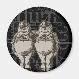 Tweedledum & Tweedledee Grunge (Single Figure) Magnet