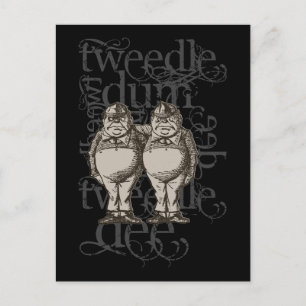 Tweedledum & Tweedledee Grunge (Single Figure) Postcard