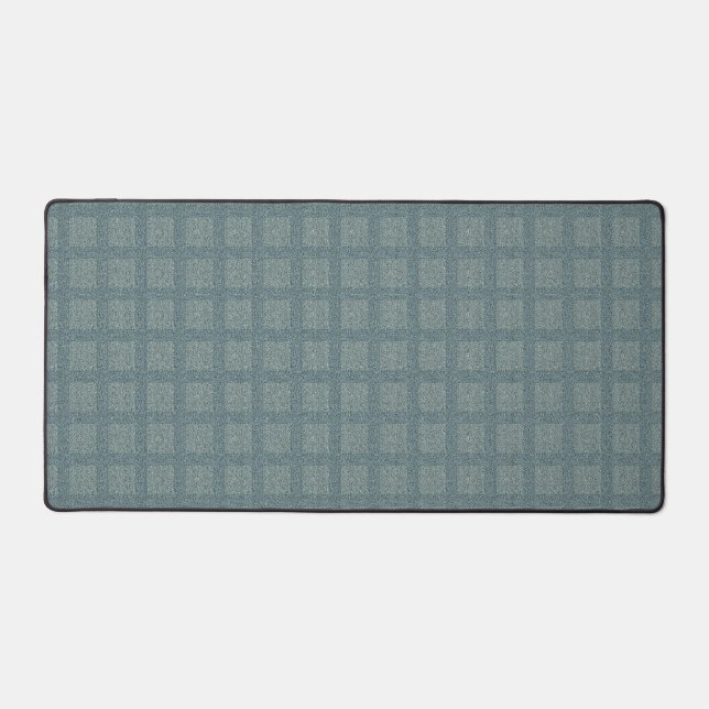 Tweedy Wool Grey and Sage Desk Mat (Front)