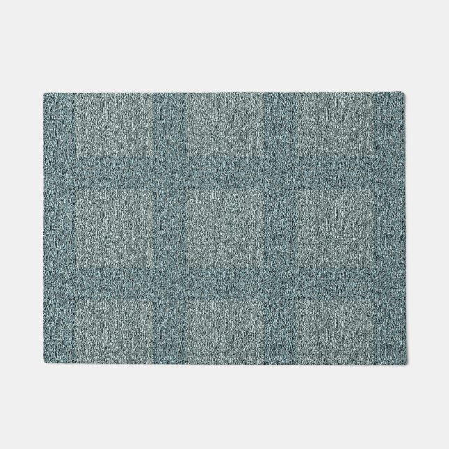 Tweedy Wool Grey and Sage Doormat (Front)
