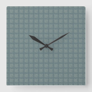 Tweedy Wool Grey and Sage Square Wall Clock