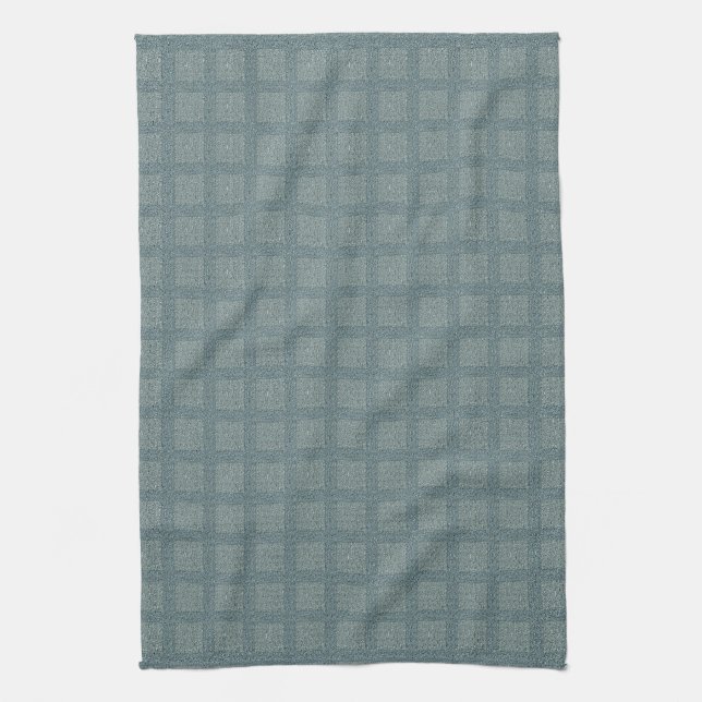 Tweedy Wool Grey and Sage Tea Towel (Vertical)