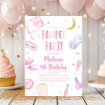 Tween Girl Pamper Party Birthday Invitation<br><div class="desc">This adorable design features watercolor illustrations and pastel colours with gold accents.</div>
