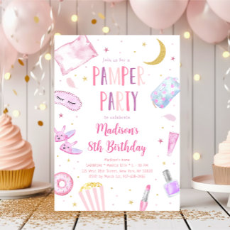 Tween Girl Pamper Party Birthday Invitation