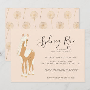 Tween Horseback Riding Party Invitation