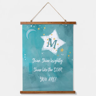 Tween or Teen Night Sky Inspirational Bright Star Hanging Tapestry