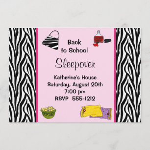 Tween Sleepover Invitation (#INV001)