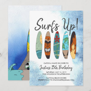 Tween Surfing Party Invitation