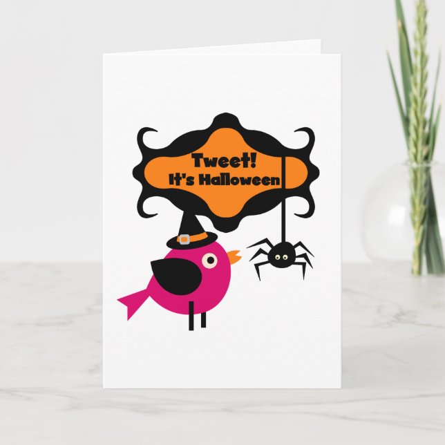 Tweet Halloween T-shirts and Gifts Card (Front)
