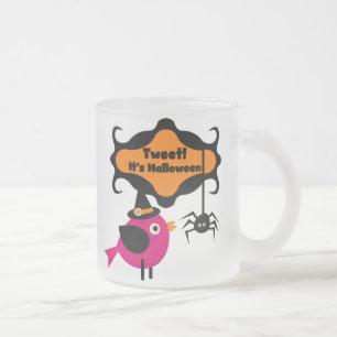 Tweet Halloween T-shirts and Gifts Frosted Glass Coffee Mug