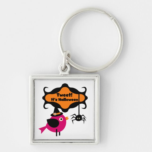 Tweet Halloween T-shirts and Gifts Key Ring (Front)