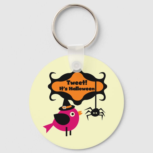Tweet Halloween T-shirts and Gifts Key Ring (Front)