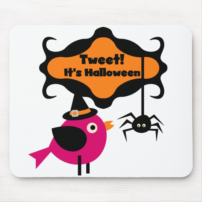 Tweet Halloween T-shirts and Gifts Mouse Mat (Front)
