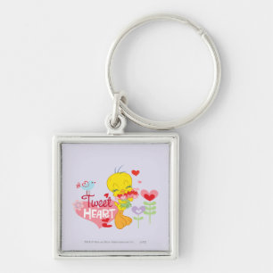 Tweet Heart Key Ring