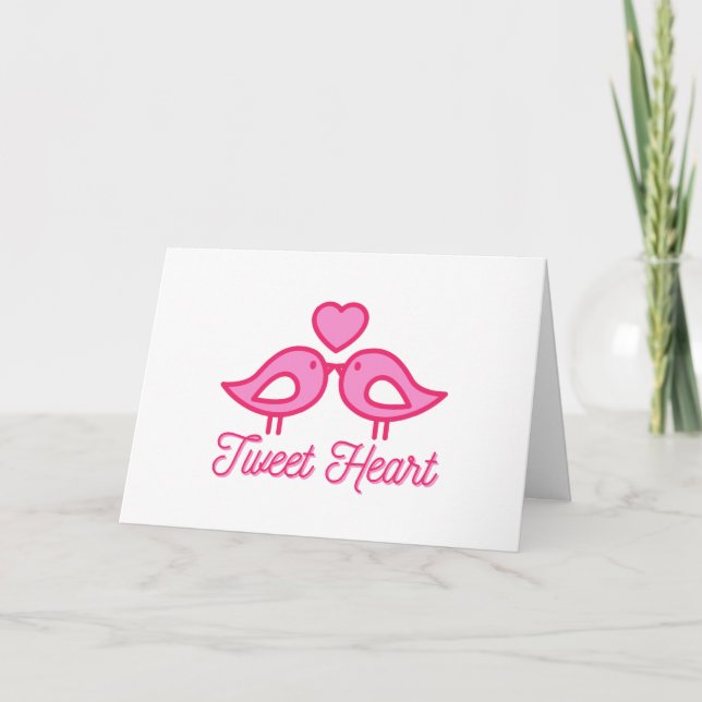 Tweet Heart Love Card (Front)