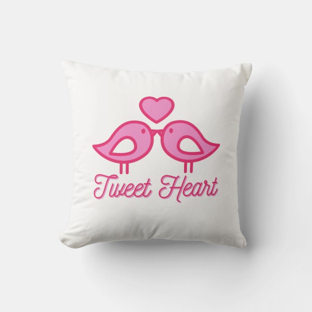 Tweet Heart Love Cushion (Front)