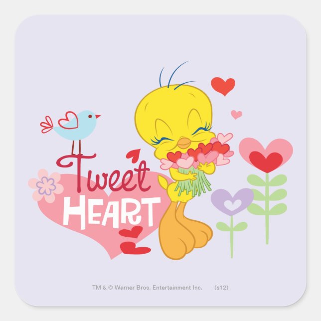 Tweet Heart Square Sticker (Front)