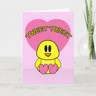 Tweet Sweet Bird Valentine's Day Greeting Holiday Card