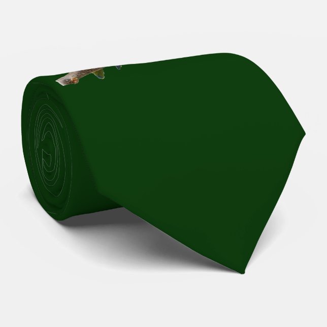 Tweet Trio Tie (Dark Green) (Rolled)
