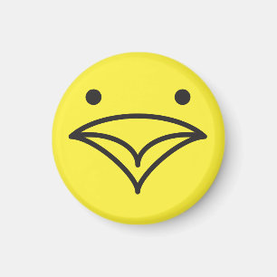 Tweet Tweet Funny Little Yellow Bird Face Magnet