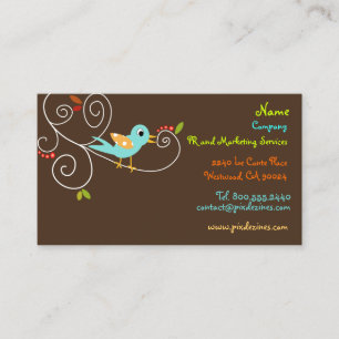 Tweet, tweet.. SEO Marketing/DIY background colour Business Card