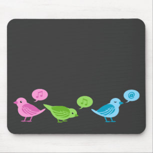 Tweet-Tweet-Tweet Funny twitter birds Mouse Mat