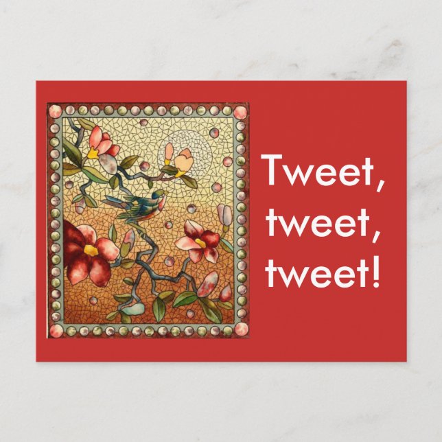 Tweet Tweet Tweet Postcard (Front)