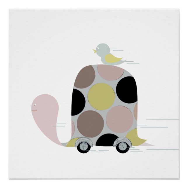 Tweeter on a Turtle Poster (Front)