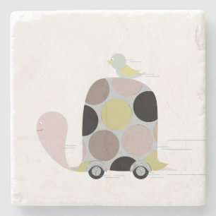 Tweeter on a Turtle Stone Coaster
