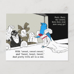 Tweeting blue bird c.1900 Mother wild goose CC1154 Postcard