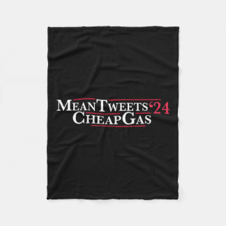 Tweets 24 Cheap Gas Price Gas Trump 2024  Fleece Blanket
