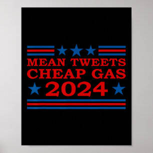 Tweets Cheap Gas 2024 Funny Pro-trump Election  Poster
