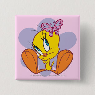 TWEETY™ and Butterfly 15 Cm Square Badge