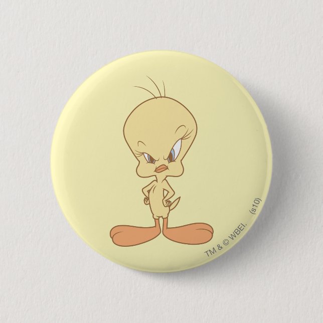 TWEETY™ Angry 6 Cm Round Badge (Front)