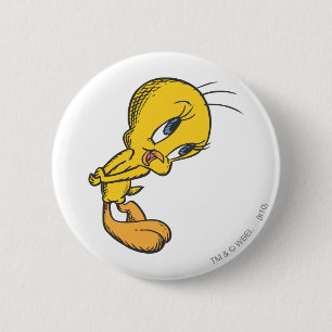 Tweety Bashful 6 Cm Round Badge